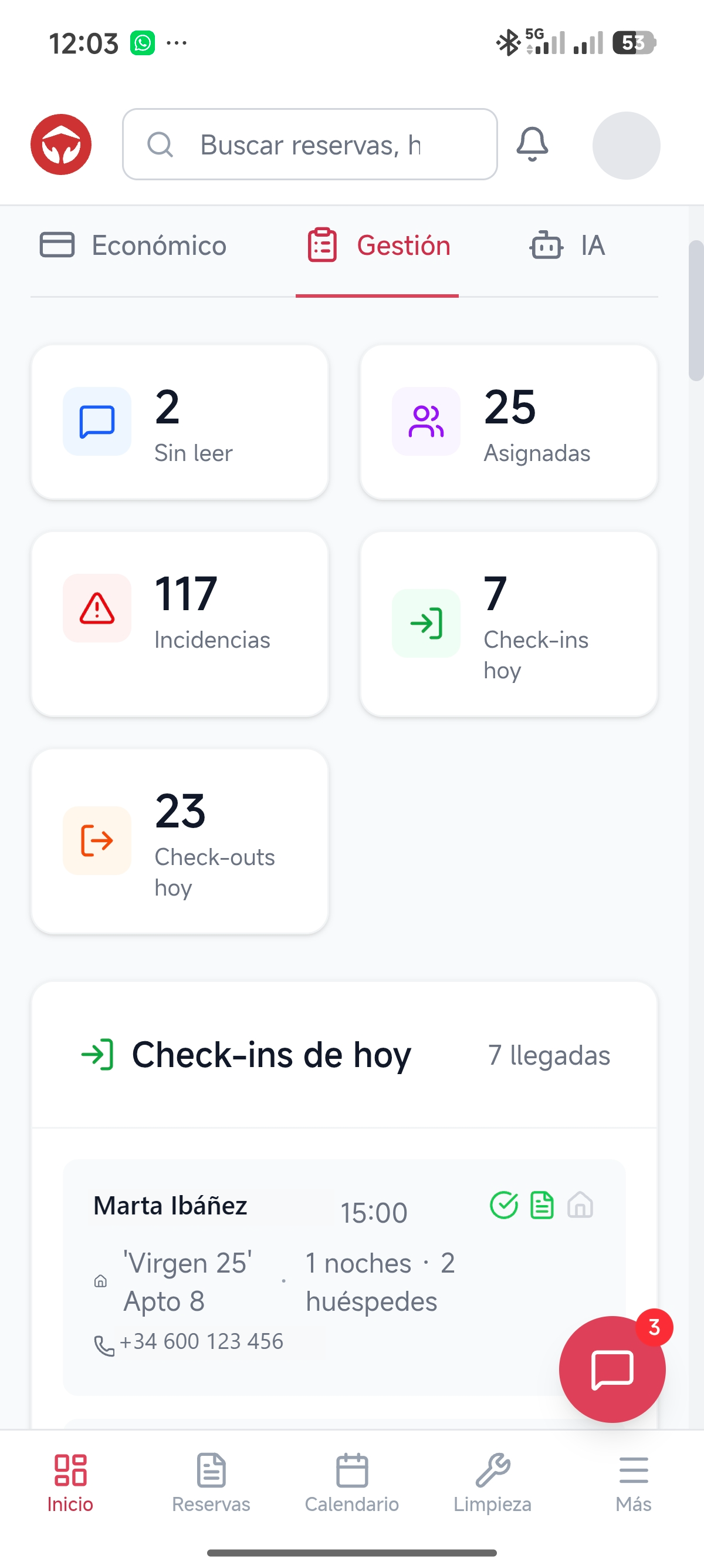 La app de Anfio en el móvil